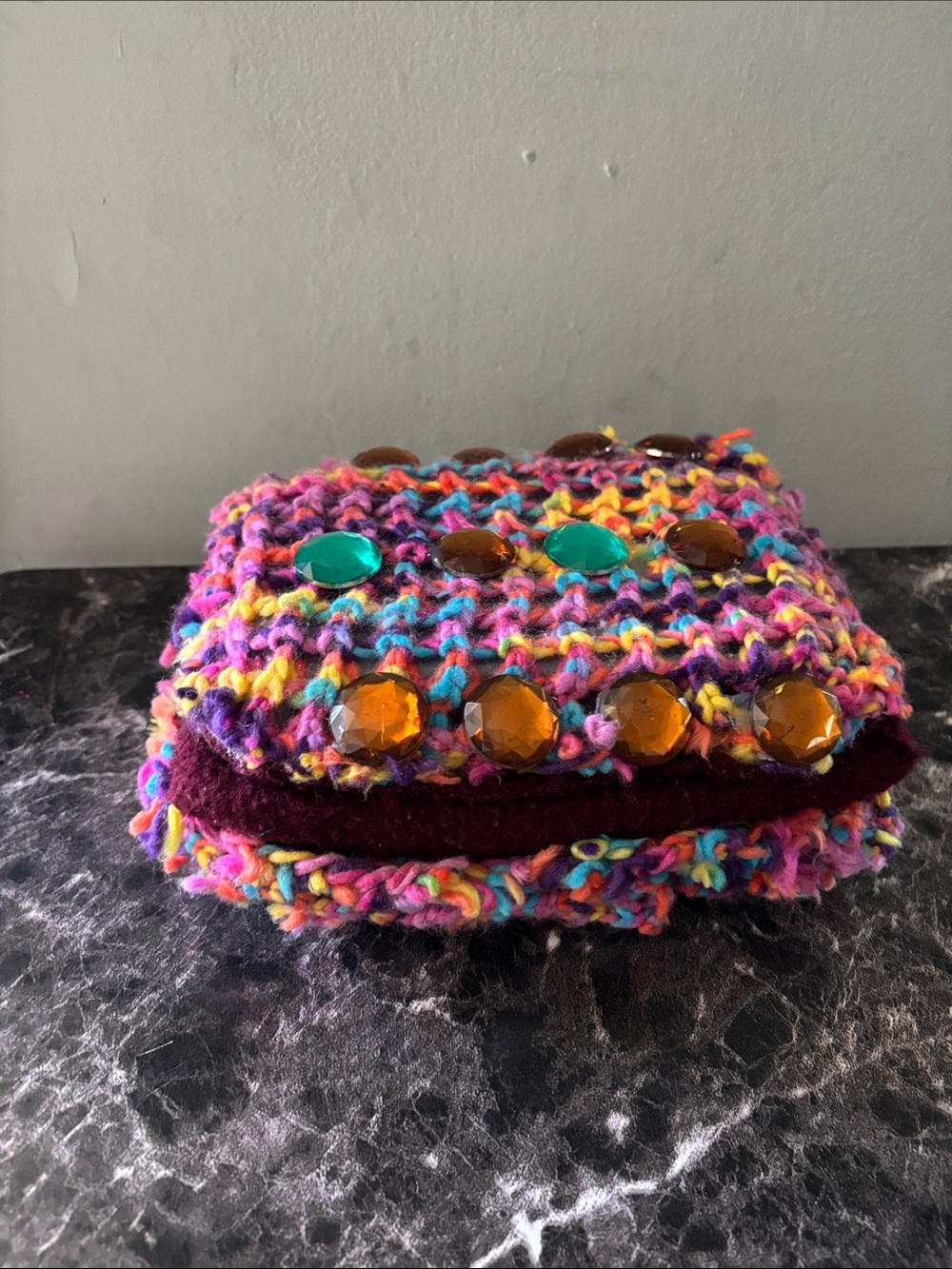 Handmade Multicolor Knit Organizer